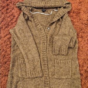 Size 2 Torrid Tan Button Down Hooded Cardigan
